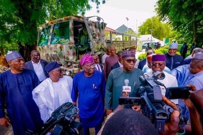 Sanwo-Olu, Fintiri, other govs, visit Maiduguri to sympathise with flood victims (pictures)