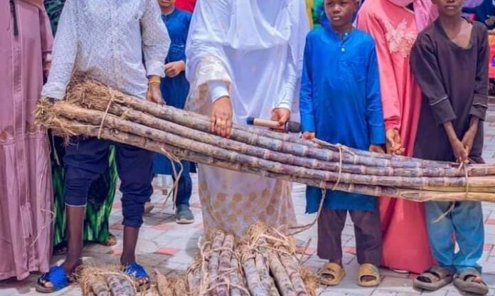 Lawmaker’s wife under fire for ‘Empowering’ youths with sugarcane