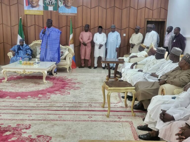 PDP acting chair, BoT members, Ahmad Lawan pay condolence visit to Yobe gov’t