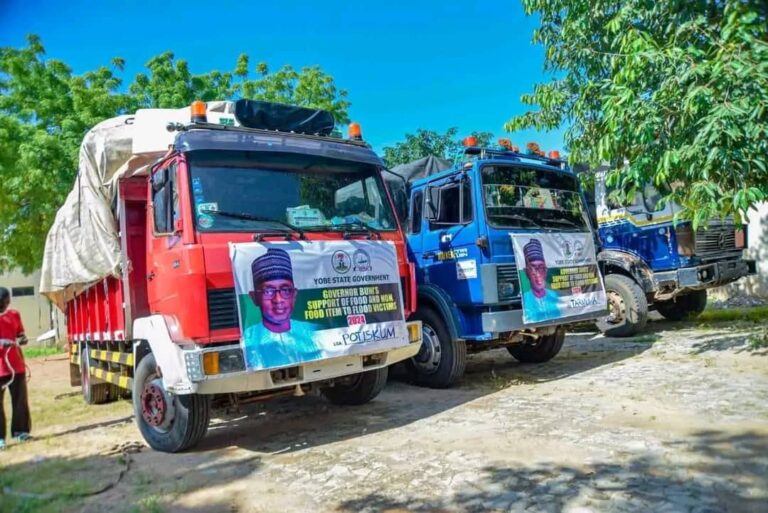 Gov. Buni directs continuous distribution of relief items to Yobe flood victims (pictures)