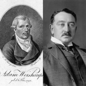 (L) Professor Carroll Quigley, Yale 1910-1977. (R) Lord Alfred Milner, confidant to Cecil Rhodes 1854-1925.