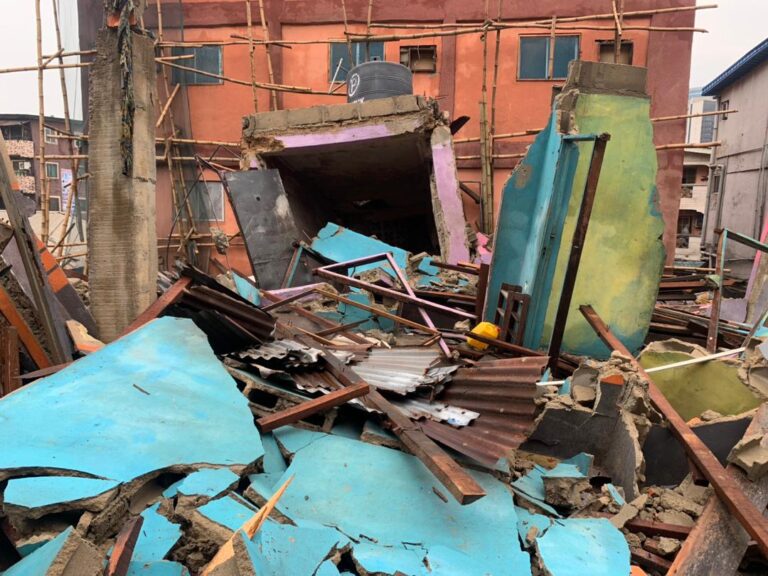 Three-storey building collapses in Lagos