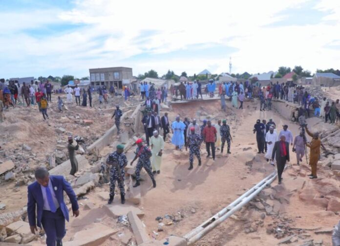 Flood: Zulum blows hot during tours of damaged roads, bridges, others