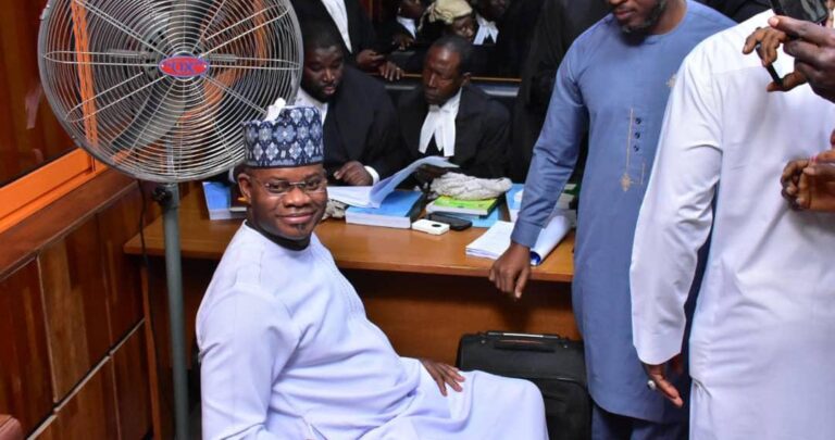 Court rejects EFCC’s request to arraign ex-governor Yahaya Bello in defence lawyers’ absence