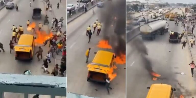 Driver sets himself, traffic officer, bus ablaze to evade arrest