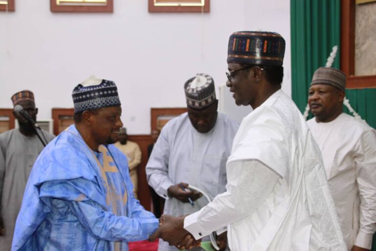 Gov. Buni swears in board chairs, perm secs, others for Yobe civil service