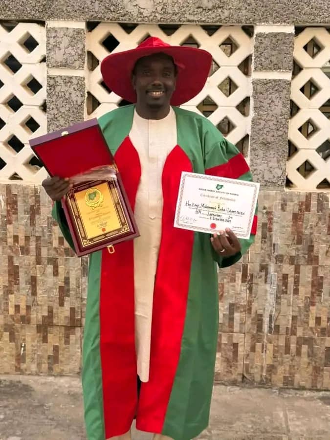 Engr. Buba Jajere honoured for remarkable contributions to solar technology