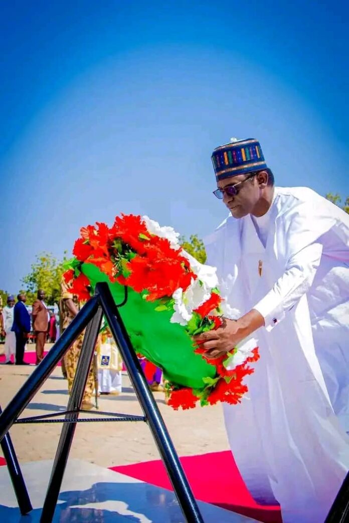 Armed Forces Day: Gov. Buni lays wreath in honour of fallen heroes (Pictures)