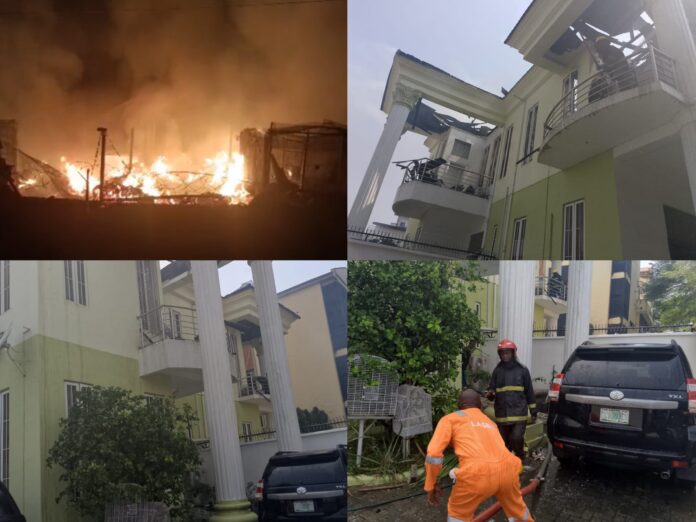 Fire razes 1-storey building in Lagos, no casualties recorded