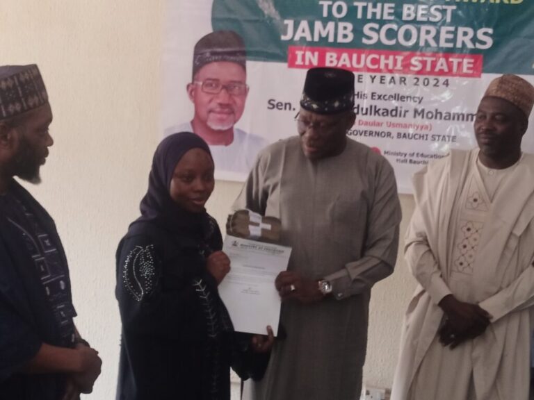 Bauchi Government awards ₦1 million each to top 4 JAMB candidates