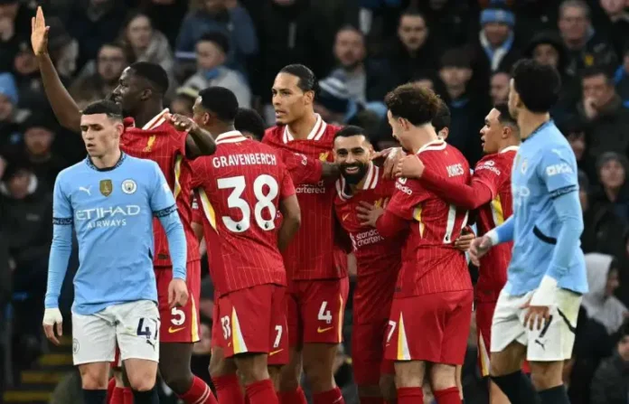 Liverpool open 11-point lead after 2-0 win against Manchester City