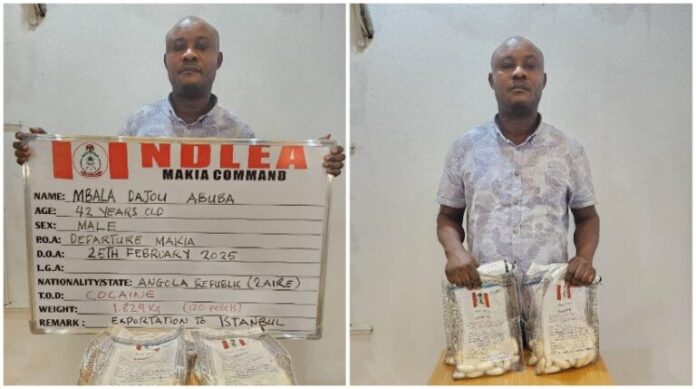 IMG-20250302-WA0006 Turkey-bound business man excretes 120 wraps of cocaine at Kano airport