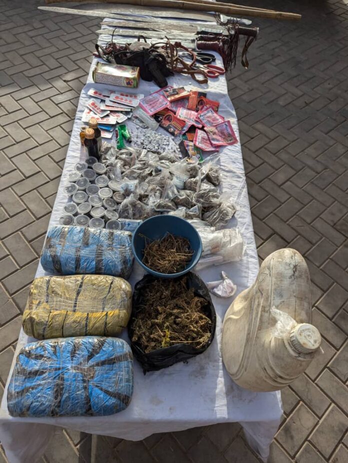 Kano taskforce arrests 53 suspected thugs, seizes weapons, drugs (Pictures) Kano taskforce arrests 53 suspected thugs, seizes weapons, drugs (Pictures)