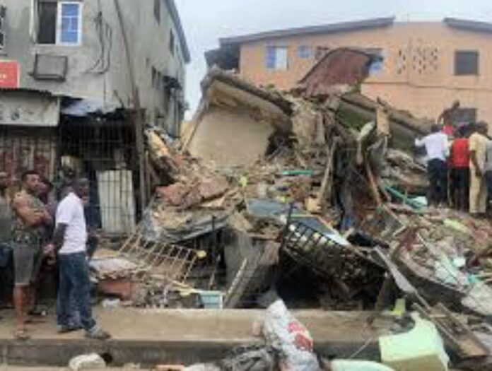 Thirteen rescued as three-storey building collapses in Lagos