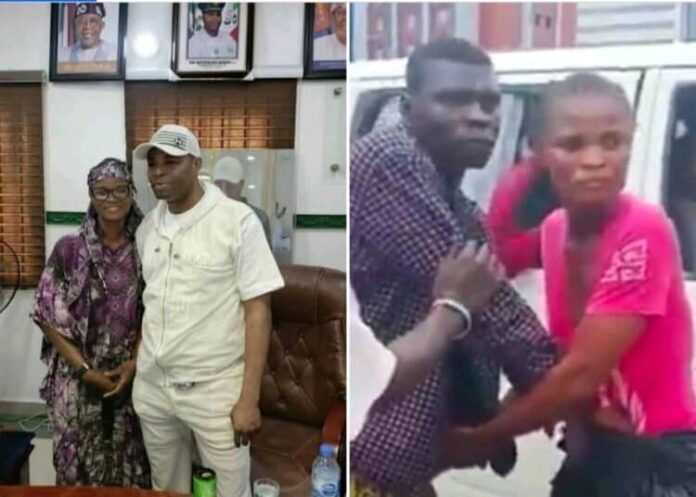 Lagos NURTW chairman meets female bus driver assaulted by hoodlums