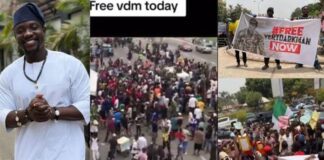 Protesters storm GTB head office, demand VeryDarkMan's release