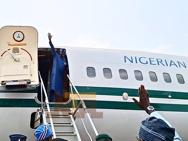 Tinubu departs for Lagos ahead of ECOWAS 50th anniversary, Eid-el-Kabir Tinubu departs for Lagos ahead of ECOWAS 50th anniversary, Eid-el-Kabir
