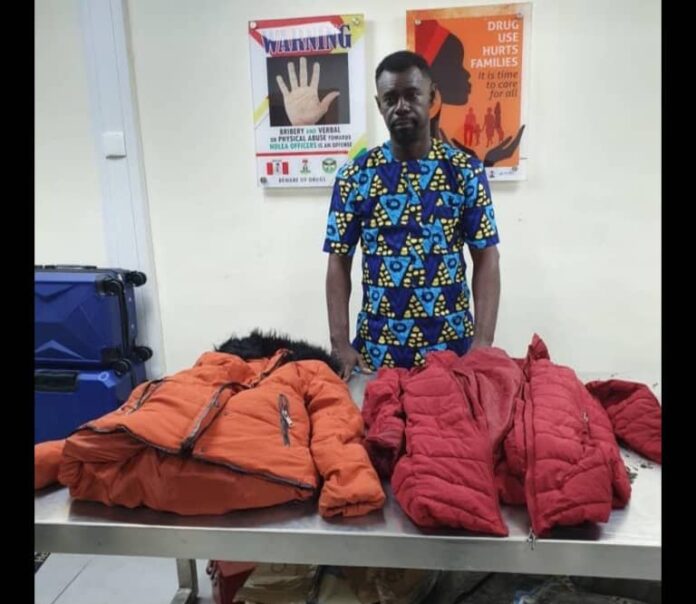 NDLEA foils Italy-bound drugs hidden in winter jackets, seizes ₦1.1bn opioids