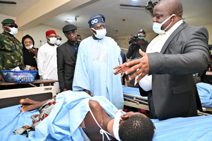Tinubu visits surviving victims of Benue massacre in hospital (Pictures)