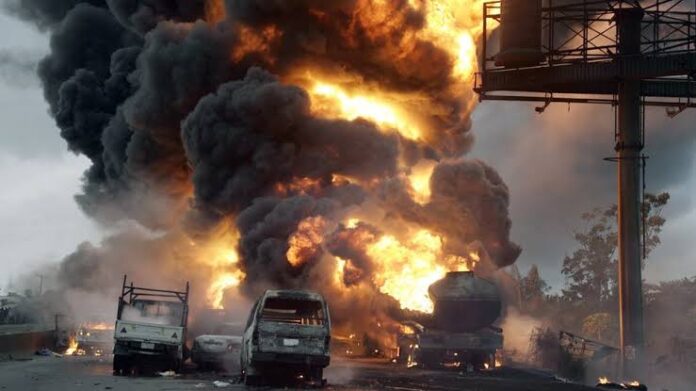 Vehicles burnt as fuel-laden tanker explodes on Lagos-Ibadan expressway