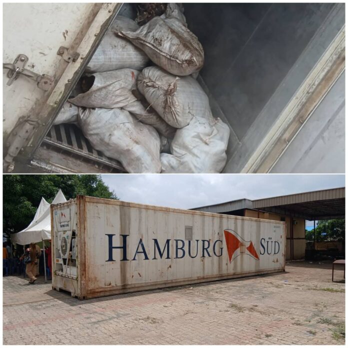 Customs seizes container-load of donkey genitals on Kaduna-Abuja highway (Pictures)