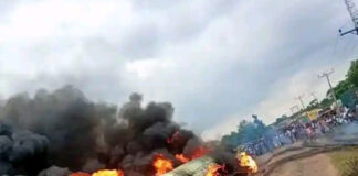 Petrol tanker explodes in Ibadan