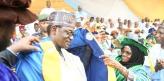 First Lady, Gov Buni, others receive honorary doctorates at FUGA's maiden convocation (Pictures)