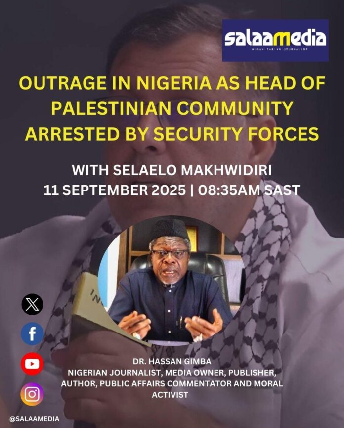 Dr. Hassan Gimba slams govt over Palestinian leader's arrest, condemns arbitrary killings by Israel Dr. Hassan Gimba slams govt over Palestinian leader's arrest, condemns arbitrary killings by Israel