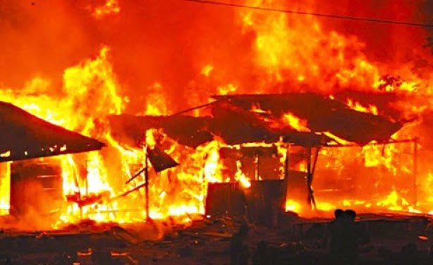 Shops razed as fire guts complex in Oyo’s Saki Garage Shops razed as fire guts complex in Oyo’s Saki Garage