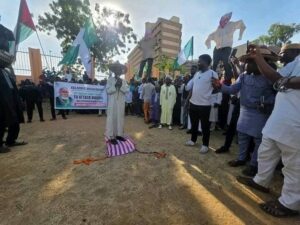 Hundreds decry alleged Anti-Nigeria remarks by president Trump in protest