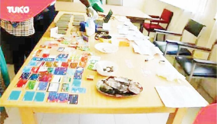 Three Nigerians arrested for alleged cyber fraud. Three Nigerians arrested for alleged cyber fraud.