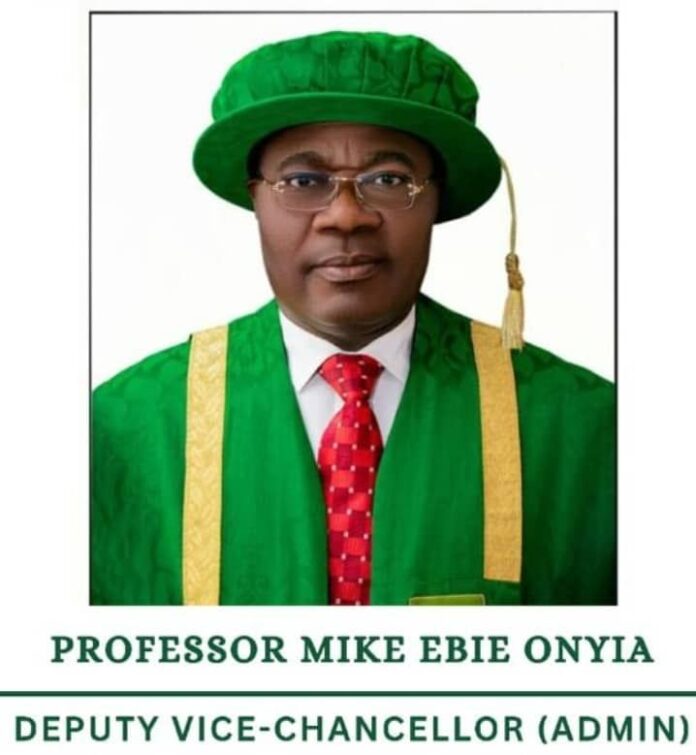 Prof. Michael Ebie Onyia appointed Deputy Vice-Chancellor of Administration, University of Nigeria