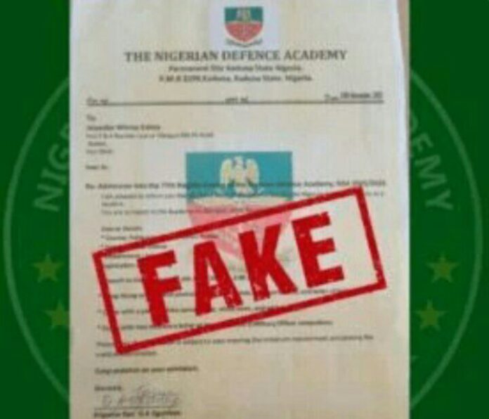 NDA alerts public on fake admission letters circulating online NDA alerts public on fake admission letters circulating online
